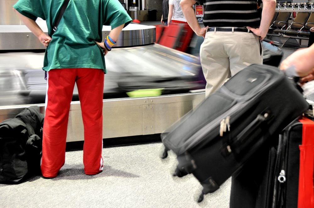 Pás se zavazadly na letišti