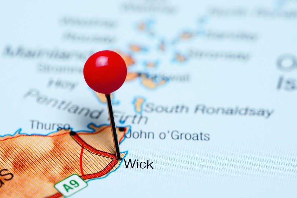 Město Wick na mapě