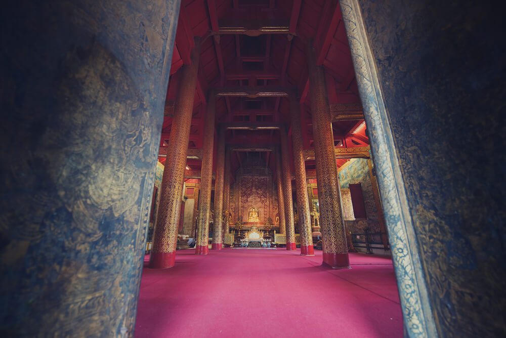 Interiér šanghajského chrámu