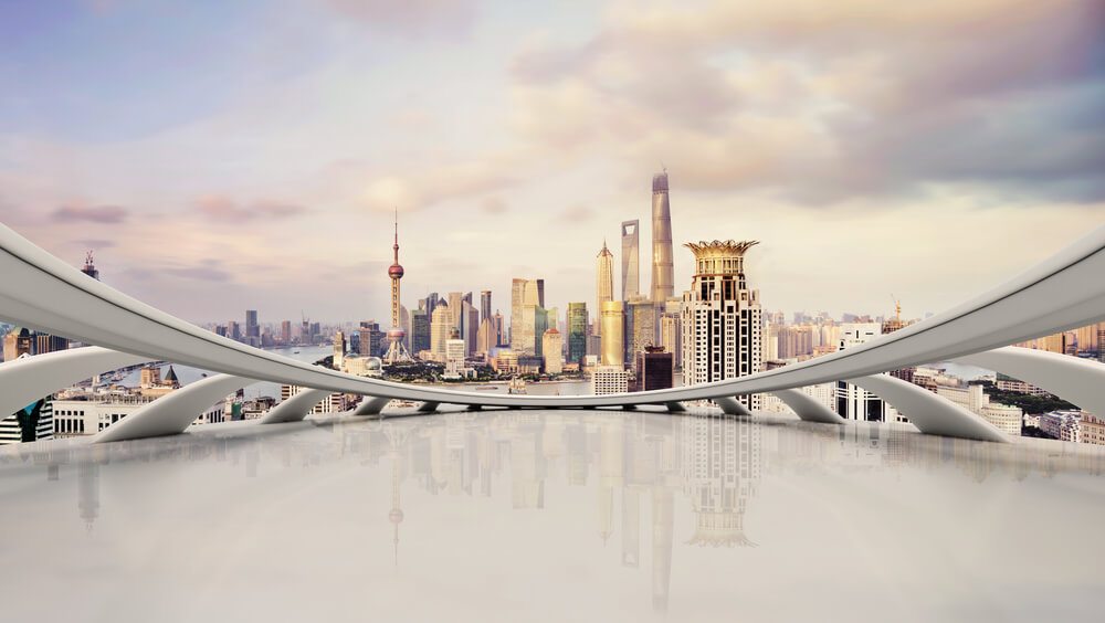 Denní panorama Šanghaje