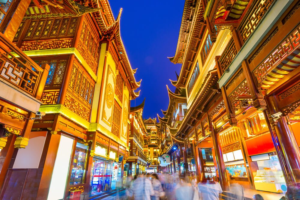 Zlatavá ulička v Šanghaji