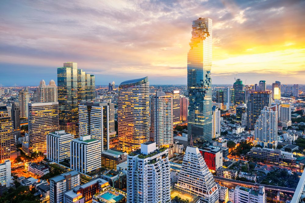 Bangkok při západu slunce