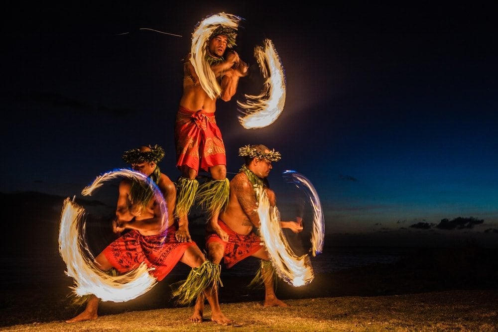 Místní tanec na Tahiti