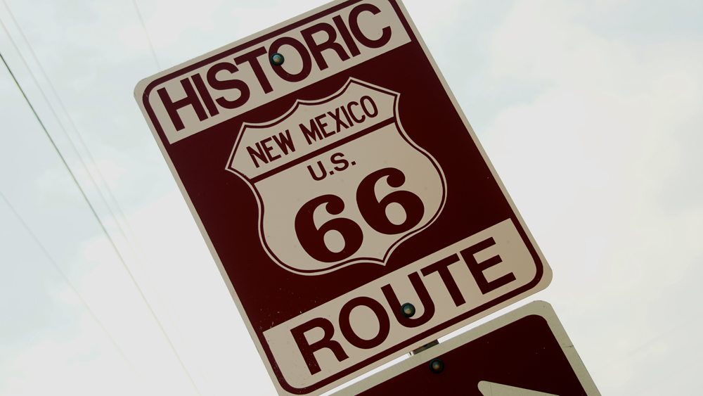 Značka Route 66 v Novém Mexiku.