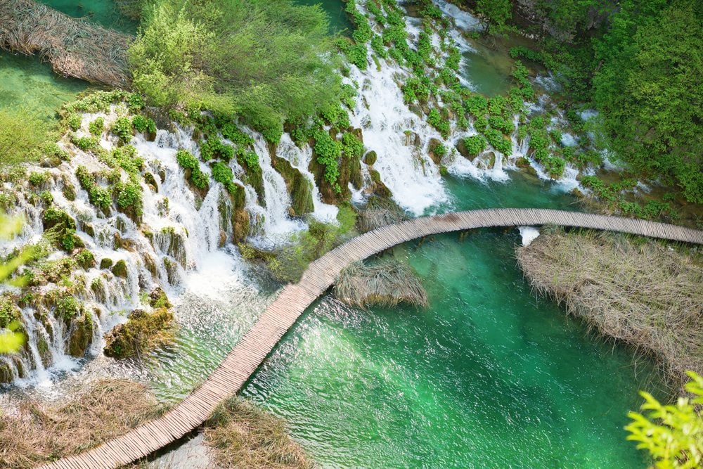 Plitvická jezera v Chorvatsku.