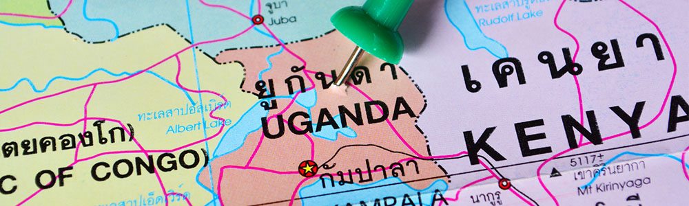 Mapa Ugandy