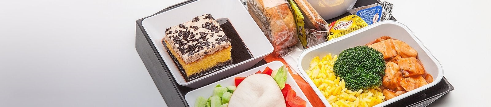 Občerstvení na palubě Aeroflotu