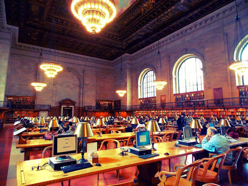 Veřejná knihovna v New Yorku.