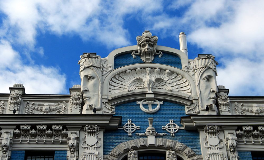 Art Nouveau architektura, Riga.