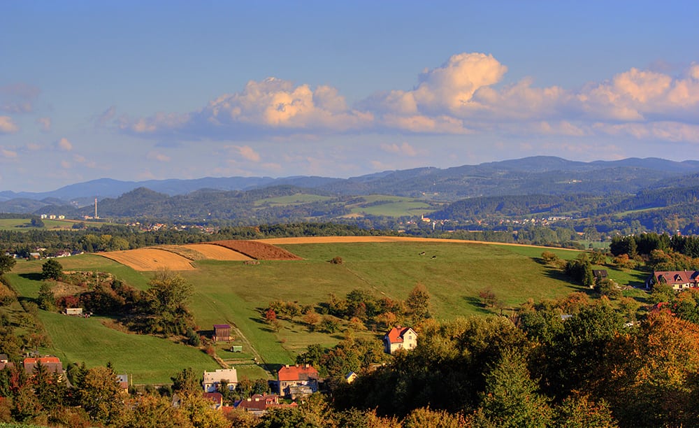 Příroda v okolí Valašské Bystřice, Česká republika.