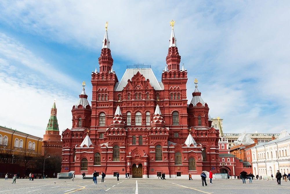 Rudé náměstí v Moskvě.