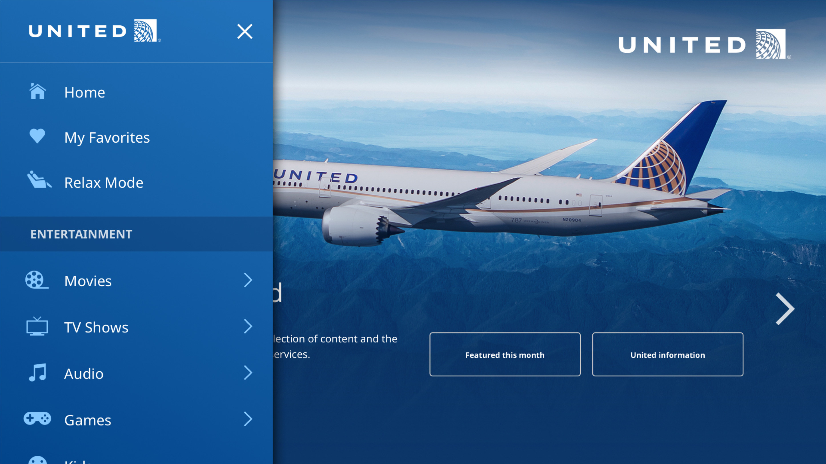 Zábavní systém United Airlines