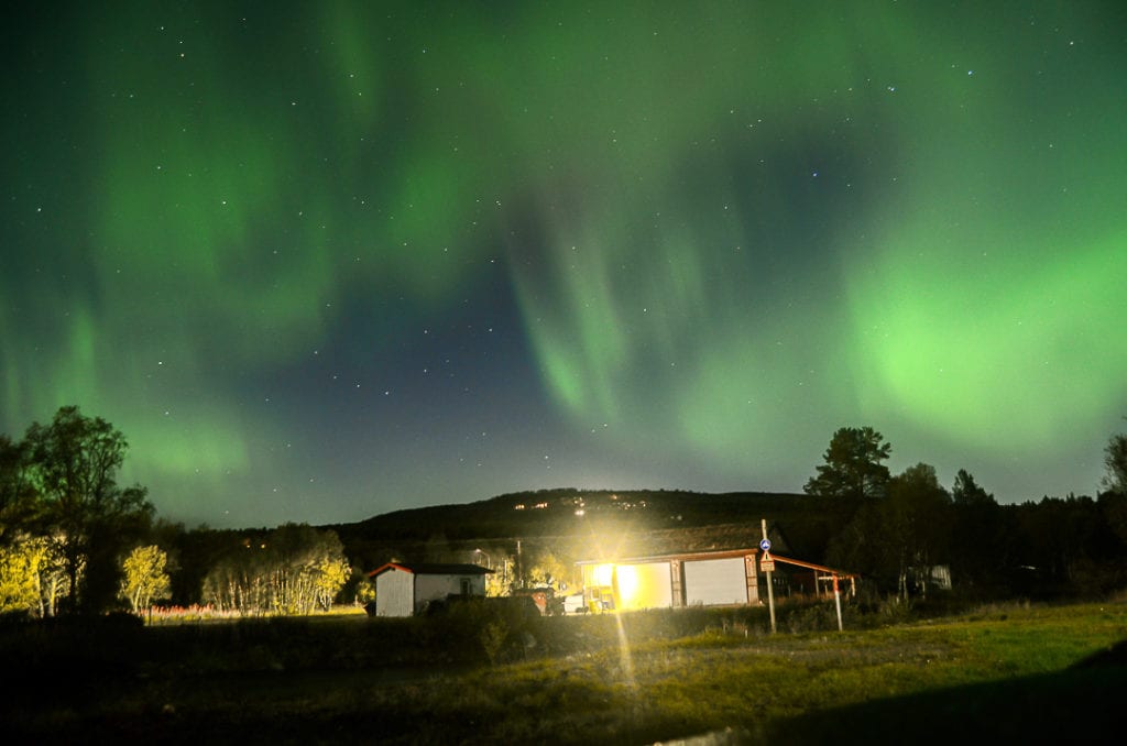 Noc během geomagnetické bouře na severním pólu