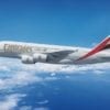 Letadlo v Emirates v oblacích