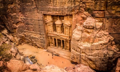Skalní chrám Petra v Jordánsku