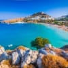 Pláž na ostrově Rhodos v Řecku