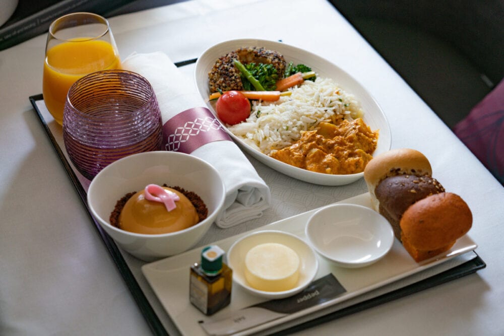 Veganské menu v Qatar Airways