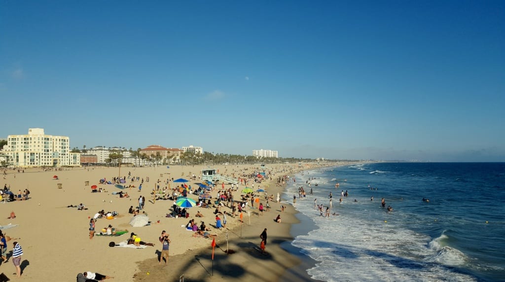 Pláž v Los Angeles v Kalifornii