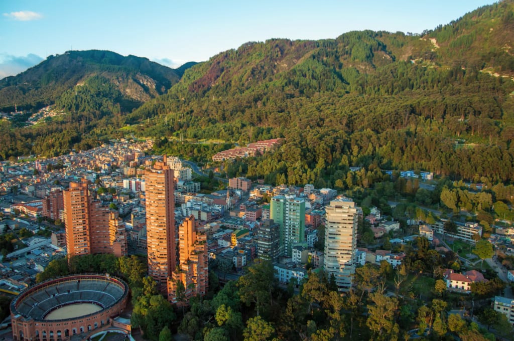 Město Bogota v Kolumbii