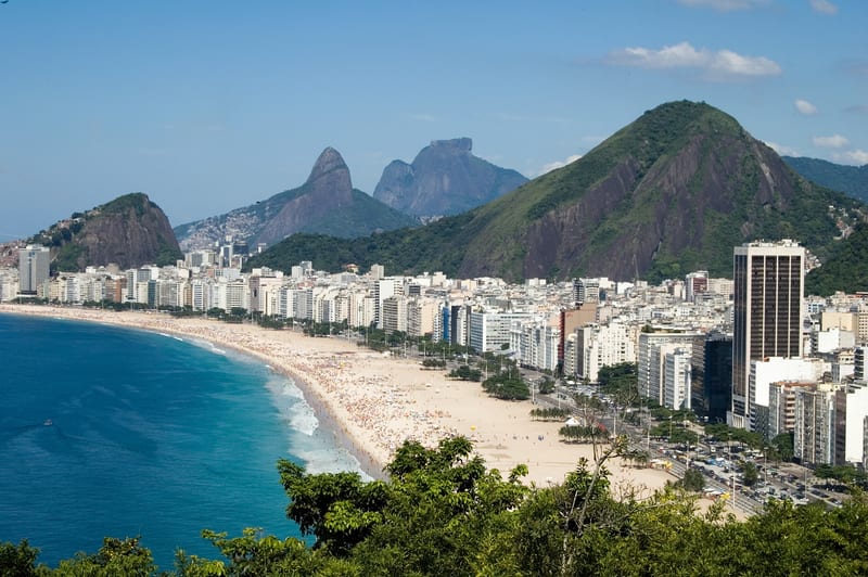 Copacabana Pohled na pláže Copacabana, Rio de Janeiro, Brazílie
