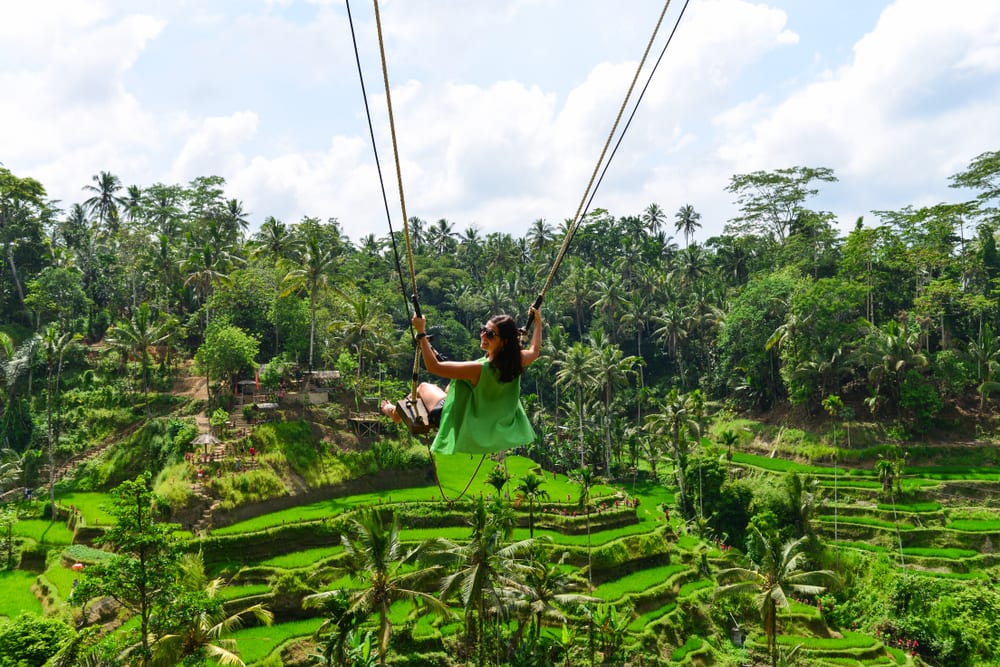Houpačka Bali swing, Indonésie