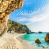 Korfu, pláž, dovolená
