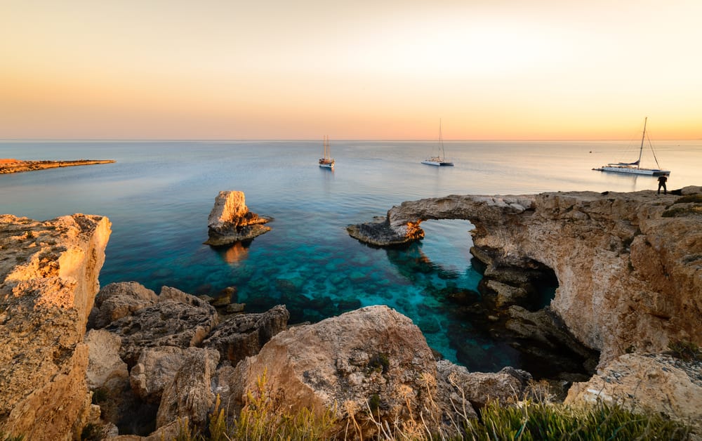 Západ Slunce, Kypr, blízko Ayia Napa