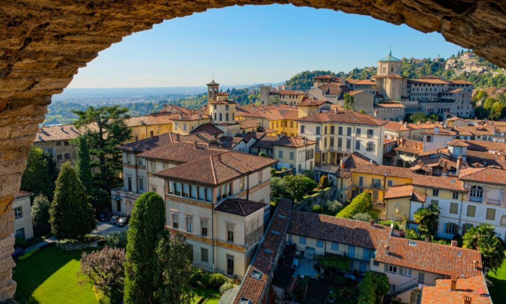 výhled na Bergamo