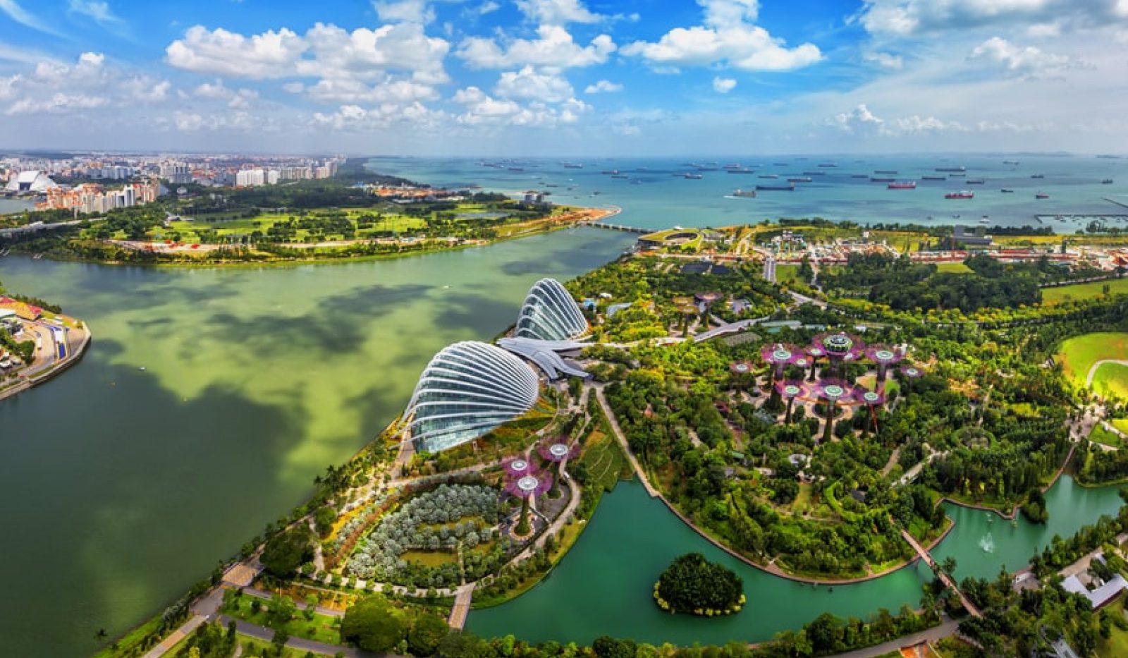 Singapur obklopený zelení