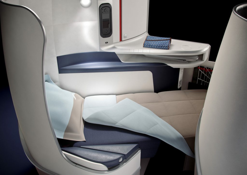 Air France sedačky v byznys