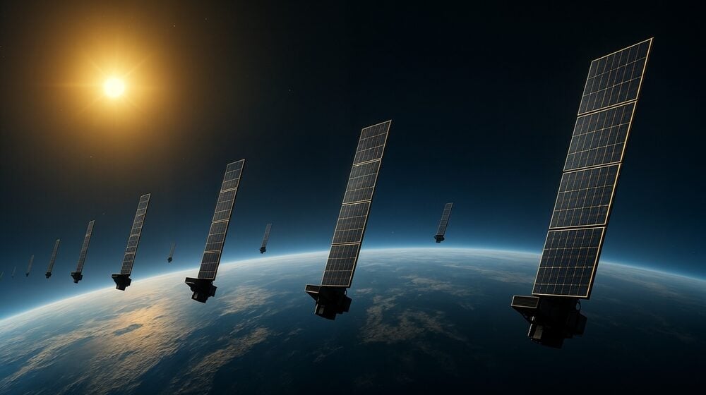 Illustration,Concept,Of,A,Fleet,Of,Internet,Starlink,Satellites,In Lufthansa Group přidá Starlink do letadel: internet na palubě bude jako doma