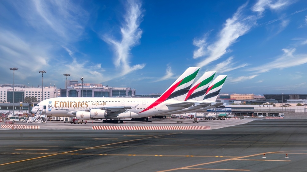 Istanbul,,Turkey,-,August,22,,2017:,Emirates,Airliners,,Worlds,Largest Blízký východ: letecká doprava v Emirátech se už vrátila do normálu.