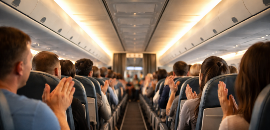 be1504af-0411-4db3-87b9-11509d77fdd0-1160x560 Letecké společnosti zřejmě zavedou nový poplatek: 3 € (cca 75 Kč) za tleskání po přistání, business třída tleská zdarma.